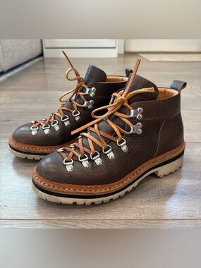 Aether X Fracap Dolomite Boots Brown Women’s Sz 38 Made In Italy Designer Vibram